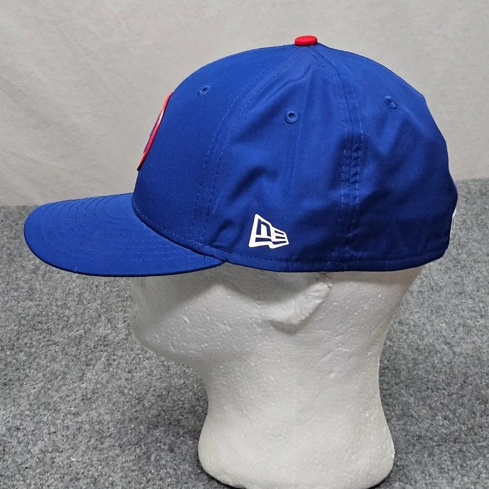 Chicago Cubs New Era Fitted Hat 7 1/2 Blue MLB 59FIFTY Authentic Performance Cap